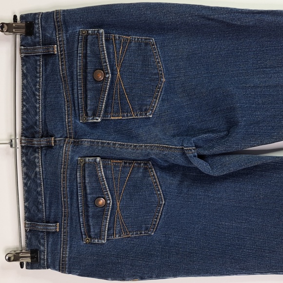 Loft Curvy Boot Blue Jeans Size 6 Snap Back Pockets - Picture 6 of 16